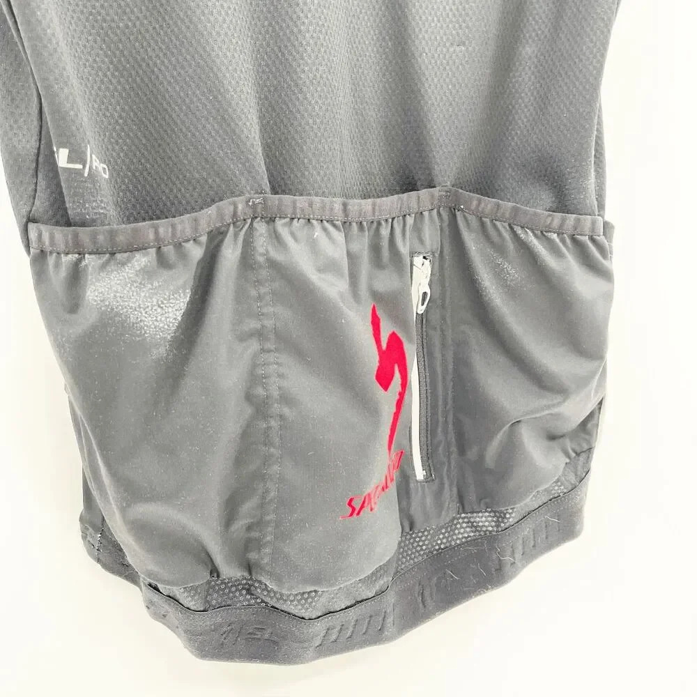 Specialized SL Expert Cycling Top Unisex Size S Black Red Gray Zip Up Pockets - Picture 3 of 5